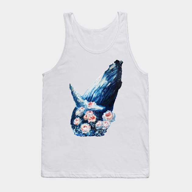 Whale and roses Tank Top by Kuhtina